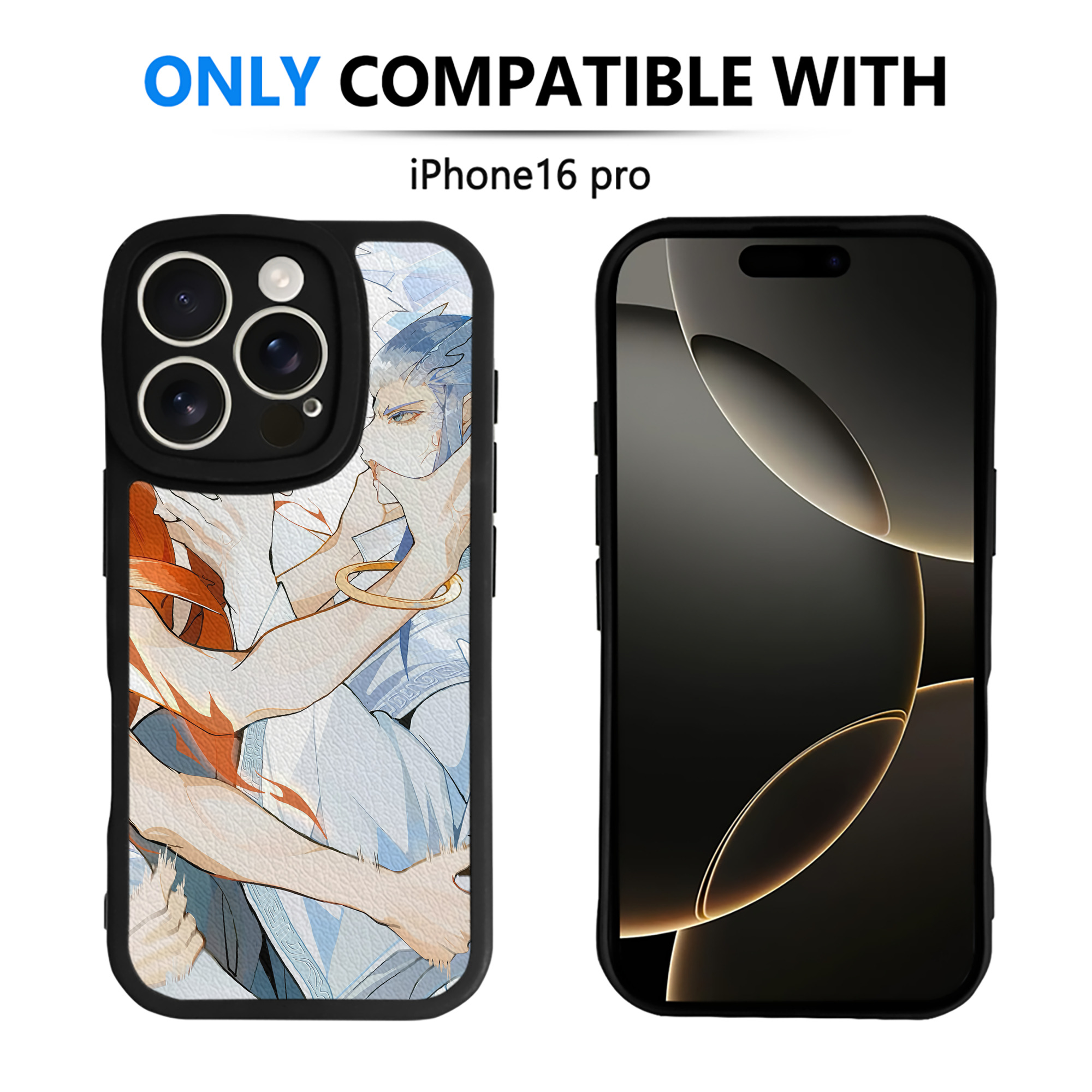 （画像用） Ne Zha 2 ナタ 魔童の大暴れ 【iPhone 16シリーズ対応】シリコンスマホケース（レザー調） 材質：シリコン